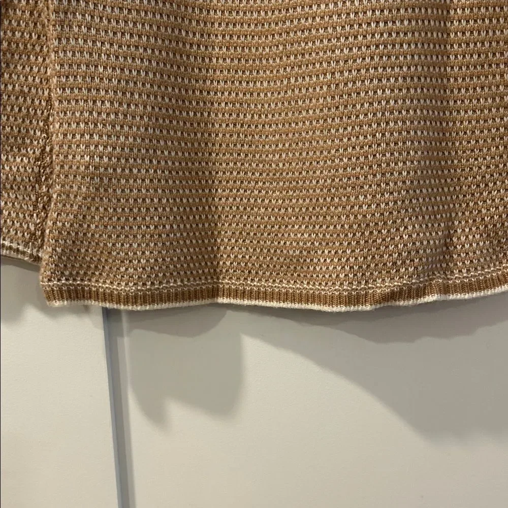 J. Crew Tan & White Knit Sweater, Size Small - Picture 9 of 11